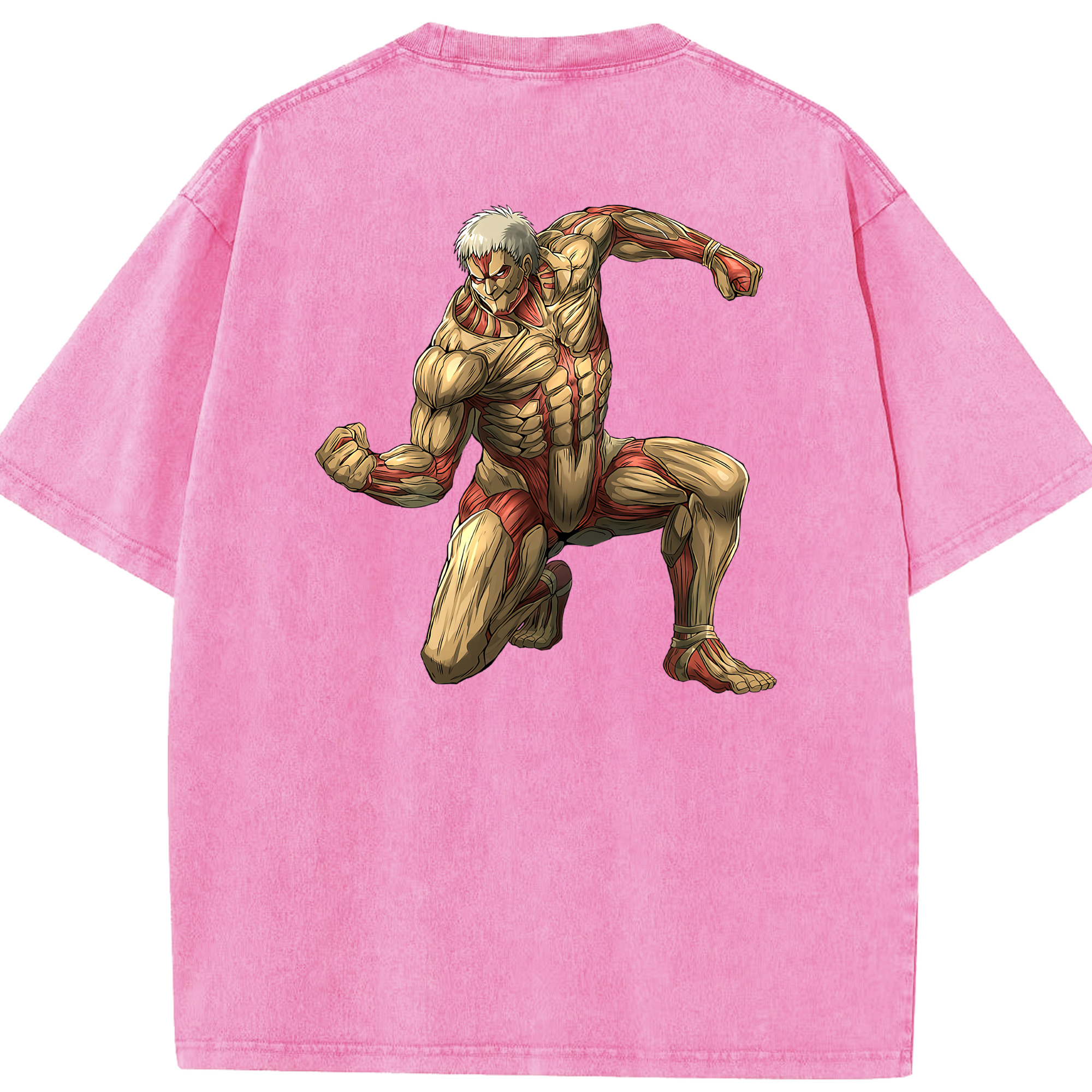 （画像用） 進撃の巨人 Attack on Titan 綿100% ヴィンテージ風 半袖Tシャツ（背面プリント）